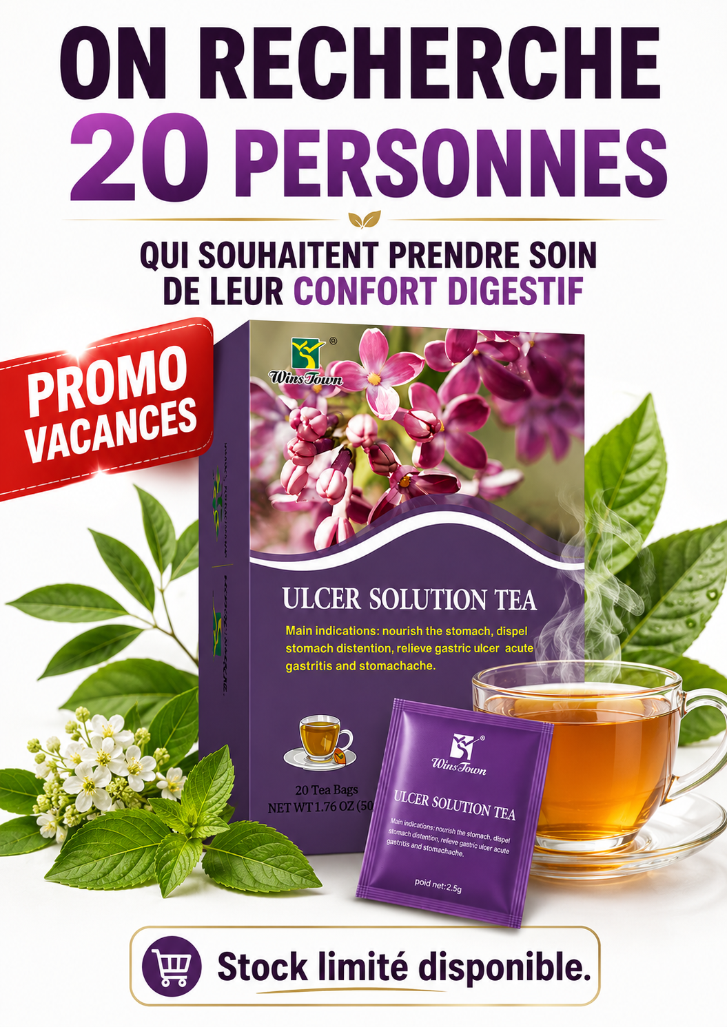 ULCER SOLUTION TEA : Retrouvez Votre Vie Sans Douleur