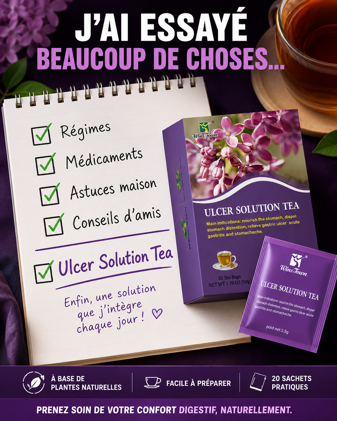 ULCER SOLUTION TEA : Retrouvez Votre Vie Sans Douleur
