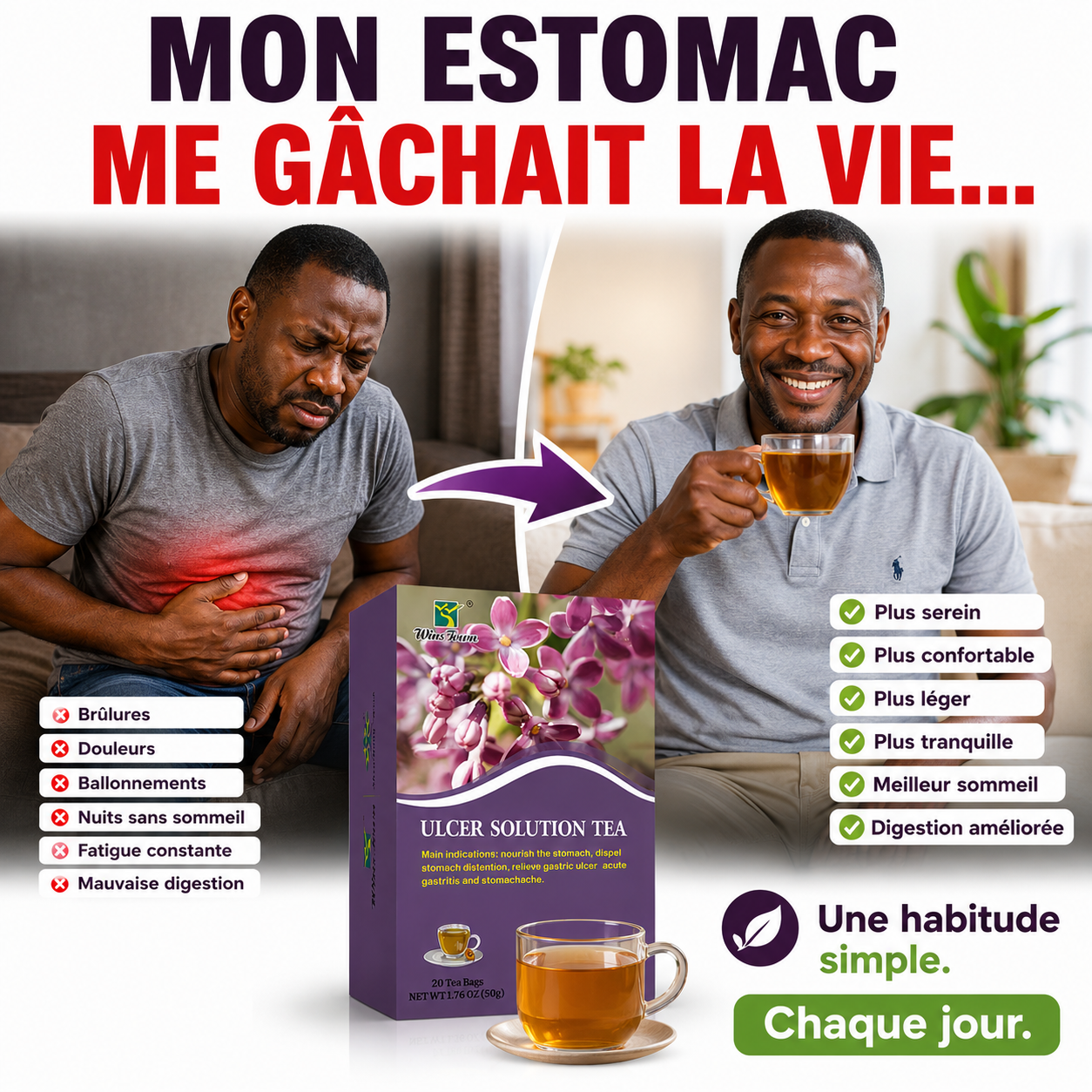 ULCER SOLUTION TEA : Retrouvez Votre Vie Sans Douleur